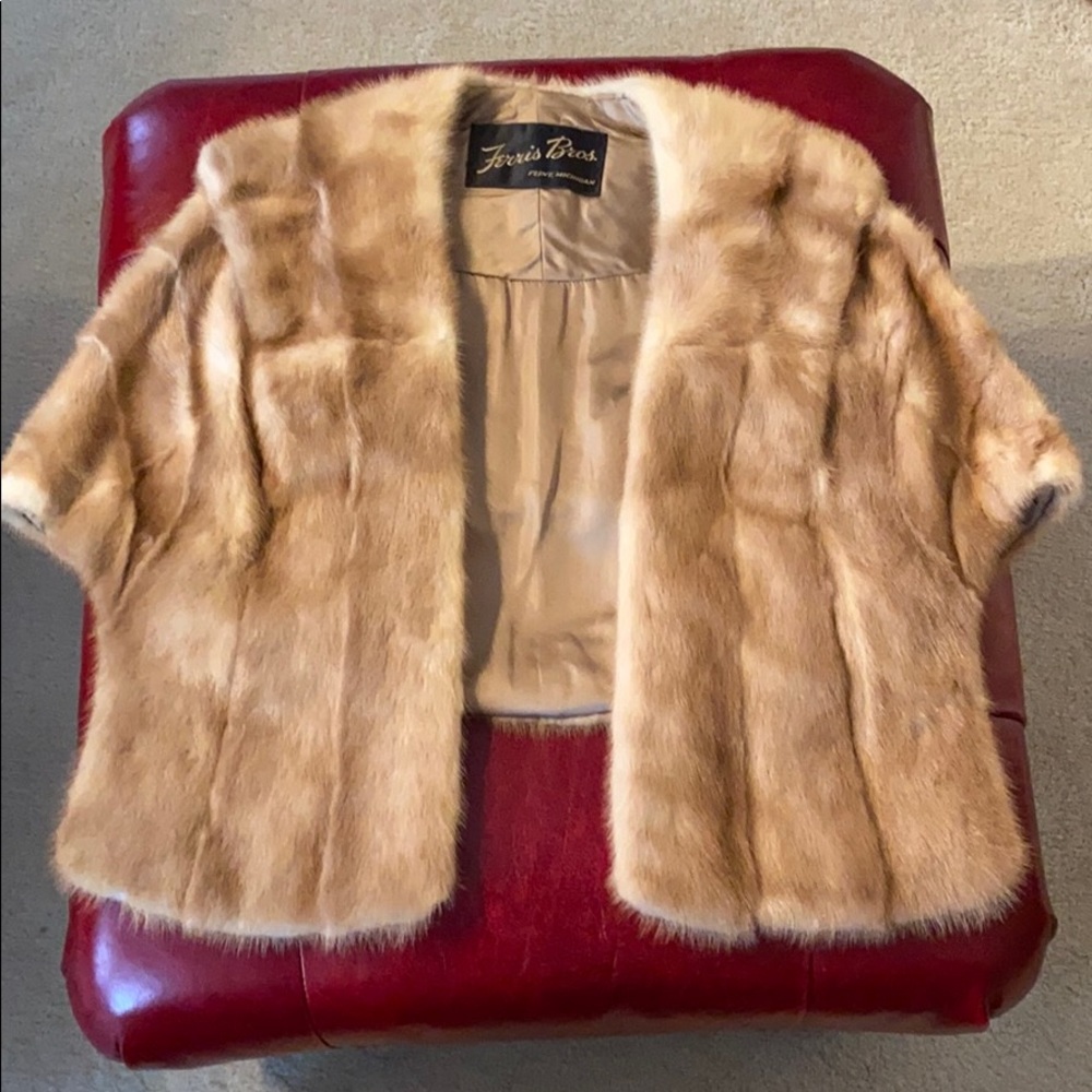 Real Mink fur stole (worn once)